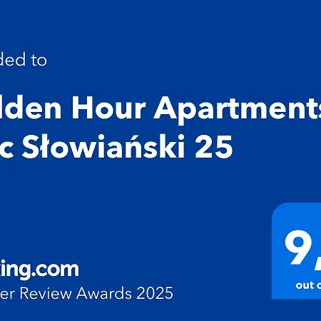 Apartament Golden Hour Apartments- Plac Słowiański 25 *